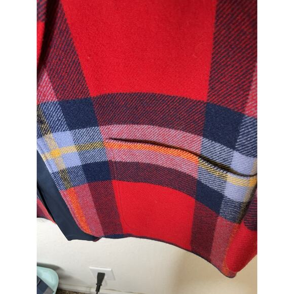 VTG Pendleton Wool Red Plaid Blazer Jacket Wmn's Sz 14 Fully Lined USA Made EUC - Picture 2 of 7